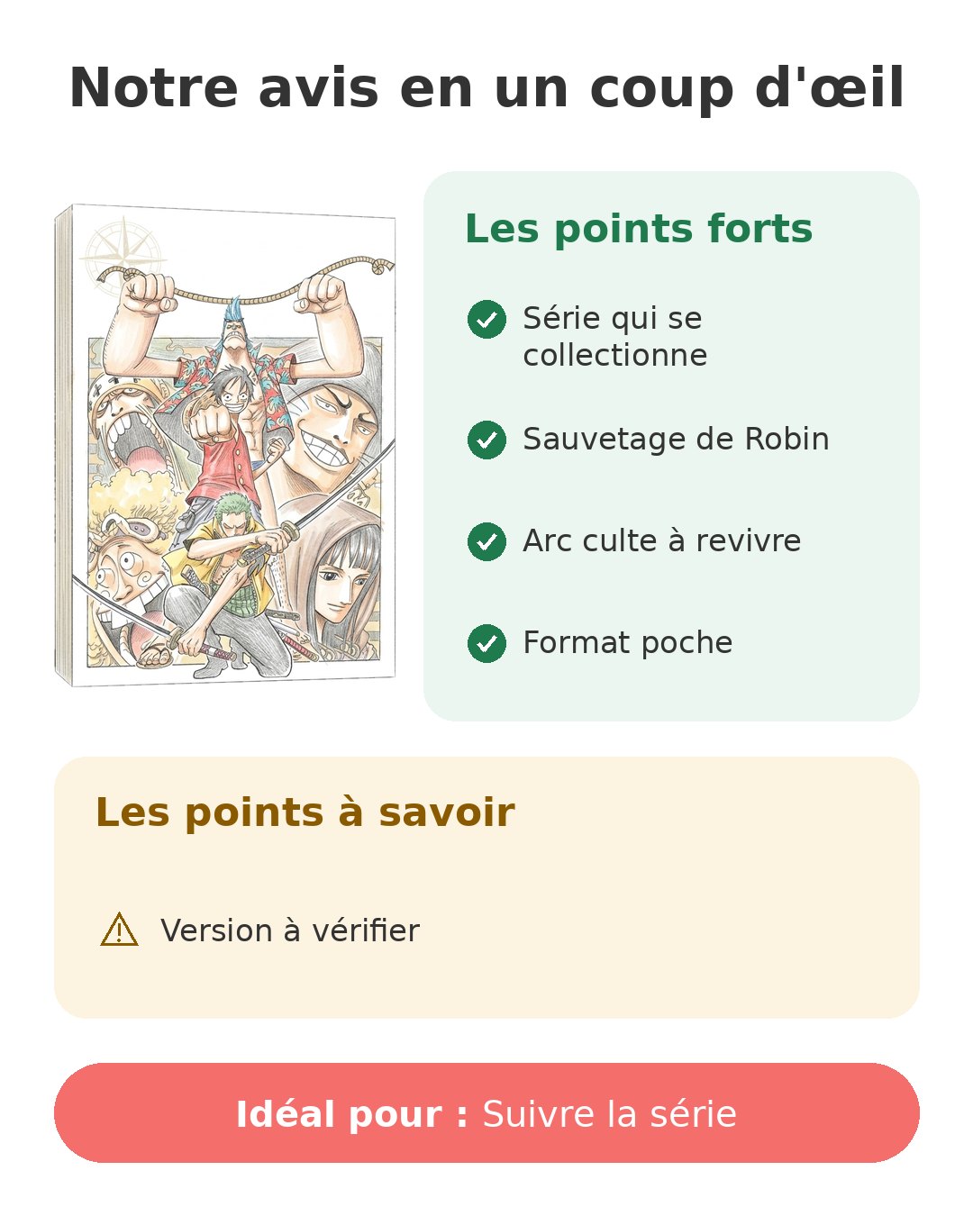 Notre avis en un coup d'œil sur One Piece T39