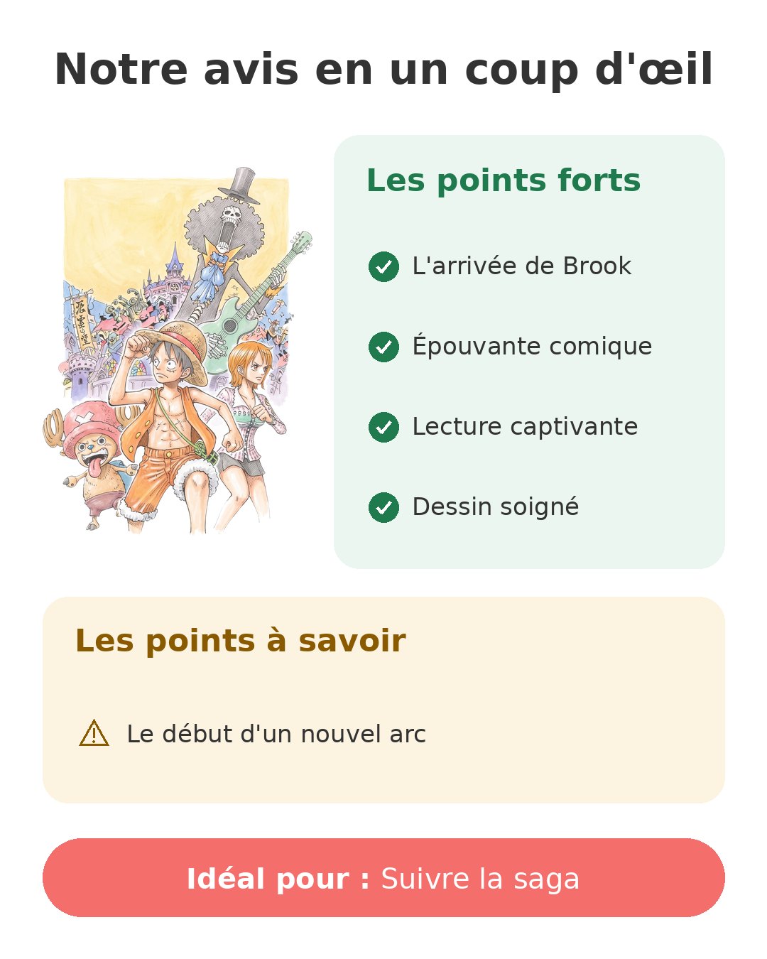 Notre avis en un coup d'œil sur One Piece T46
