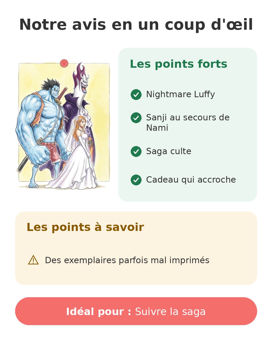 Notre avis en un coup d'œil sur One Piece T49