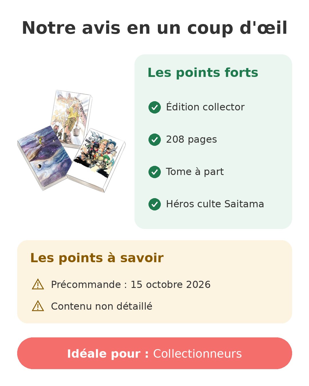 Notre avis en un coup d'œil sur One-Punch Man tome 35