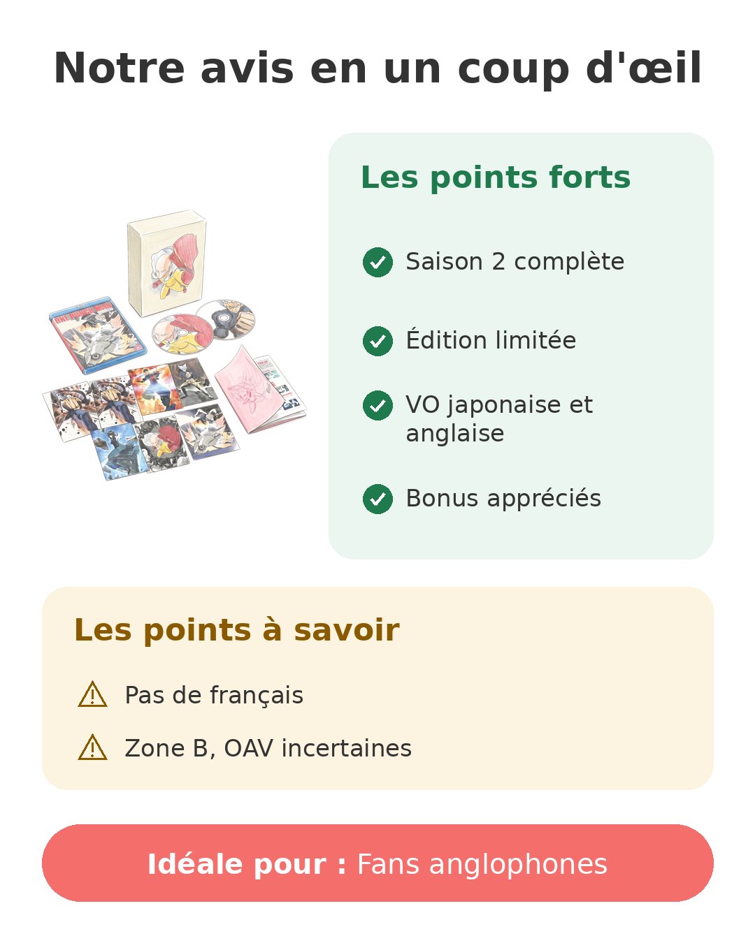 Notre avis en un coup d'œil sur OPM saison 2 Blu-ray