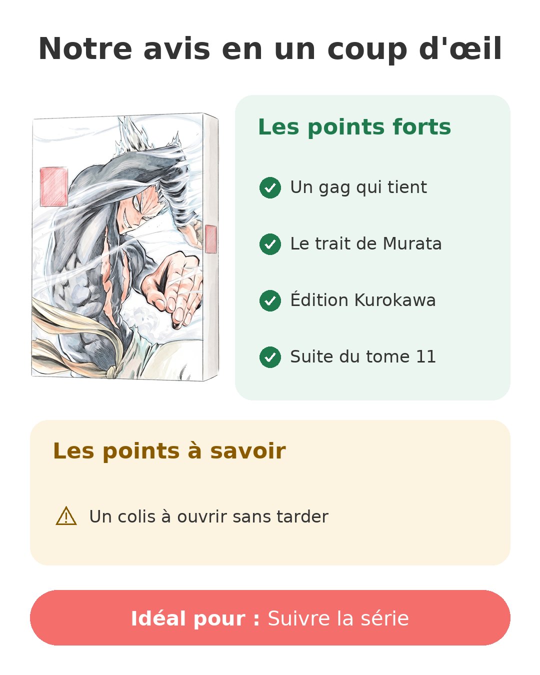 Notre avis en un coup d'œil sur One-Punch Man T12