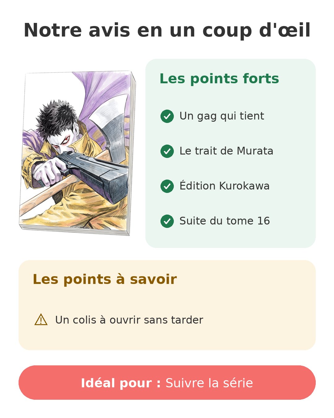 Notre avis en un coup d'œil sur One-Punch Man T17