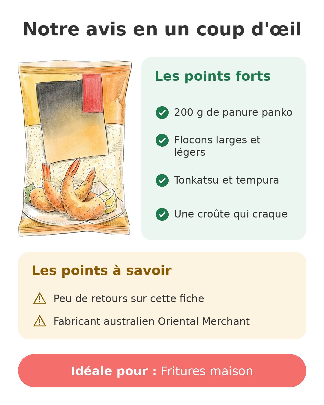 Notre avis en un coup d'œil sur Panko Obento 200 g