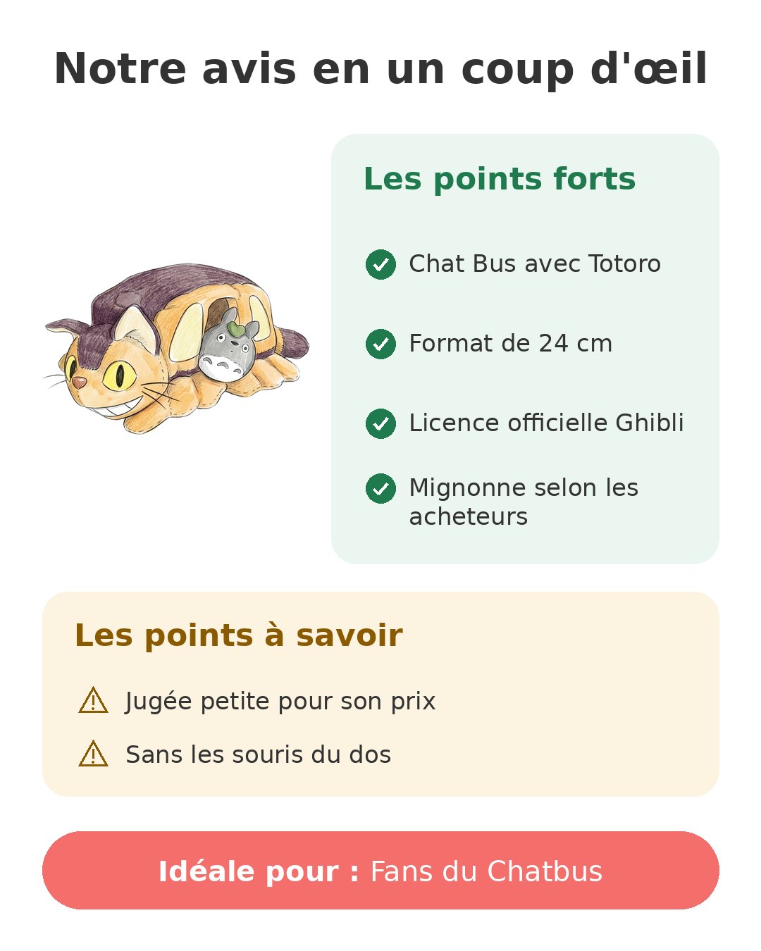 Notre avis en un coup d'œil sur Peluche Chat Bus