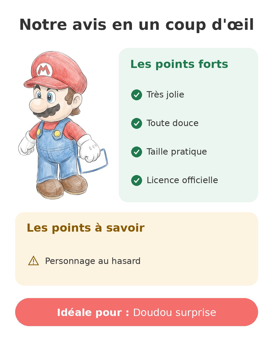 Notre avis en un coup d'œil sur Peluche Mario Simba