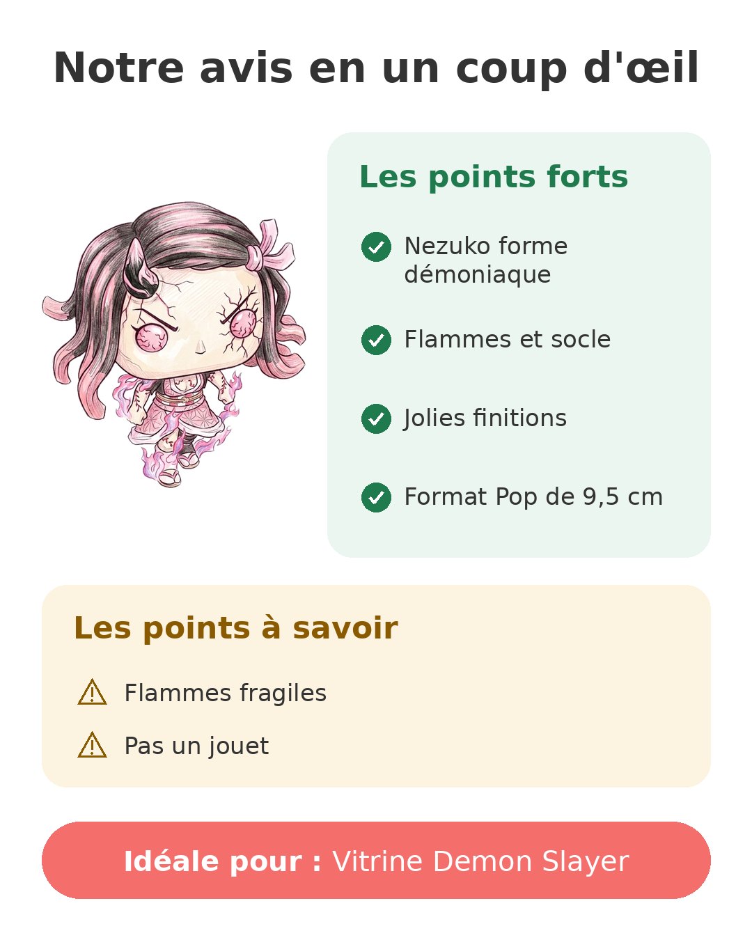 Notre avis en un coup d'œil sur Pop Nezuko démon