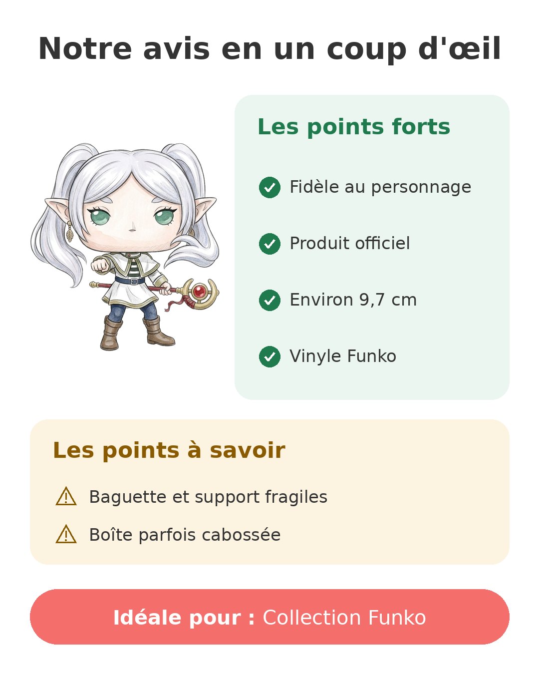 Notre avis en un coup d'œil sur Funko Pop Frieren