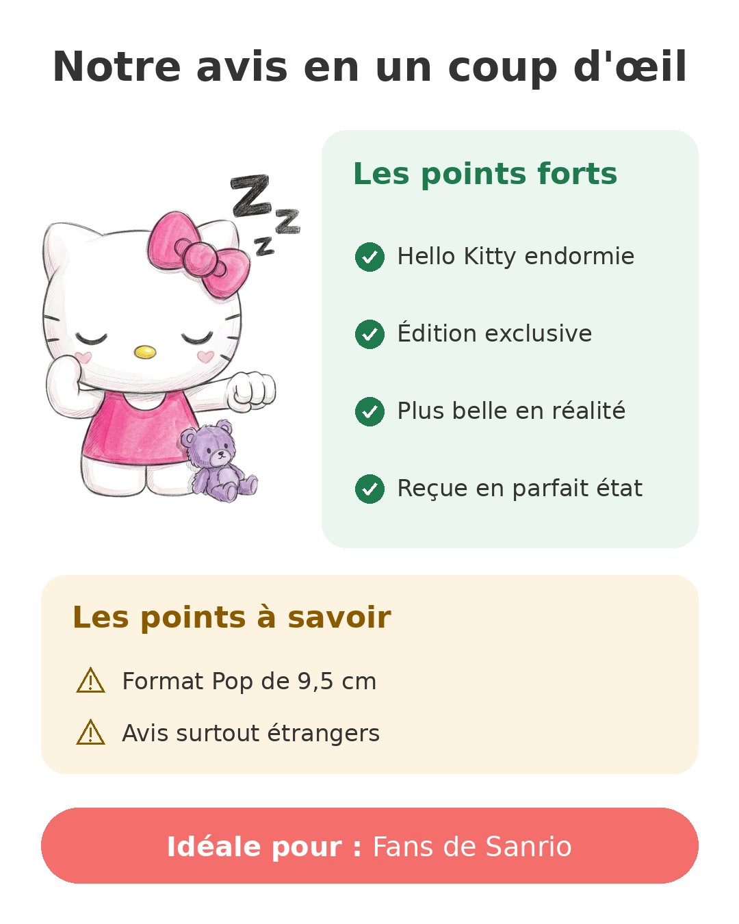 Notre avis en un coup d'œil sur Pop Kitty Sleeping