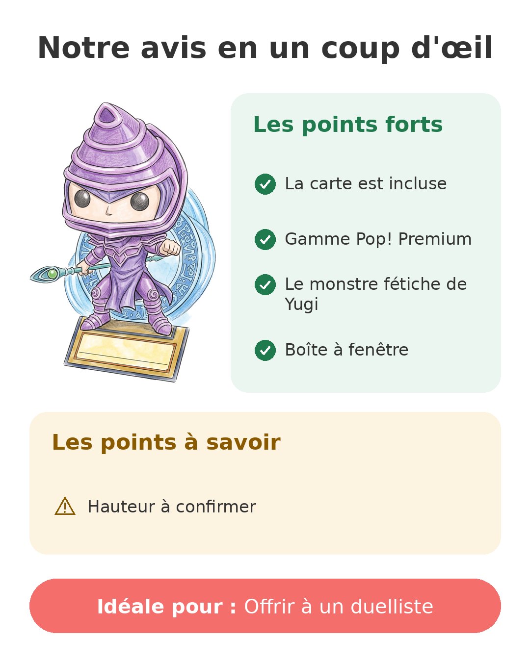 Notre avis en un coup d'œil sur Pop! Premium Dark Magician