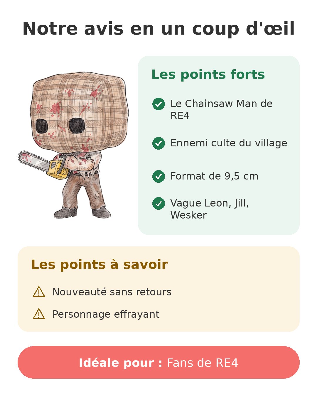Funko Pop Dr Salvador le Chainsaw Man de Resident Evil 4 Notre avis en un coup d'œil sur Pop Dr Salvador