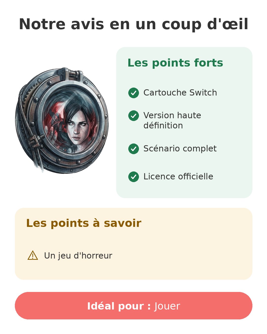 Notre avis en un coup d'œil sur RE Revelations