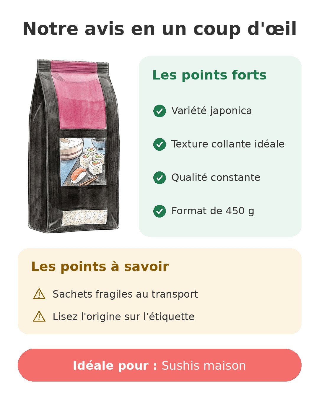 Notre avis en un coup d'œil sur Tanoshi 450 g