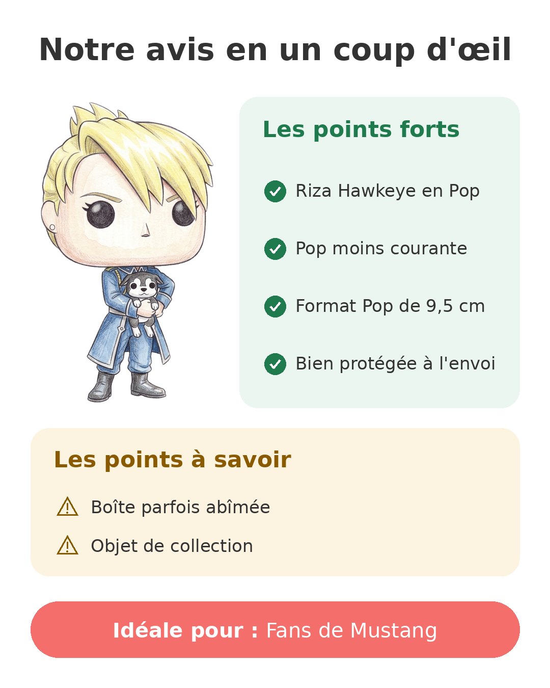 Notre avis en un coup d'œil sur Pop Riza Hawkeye