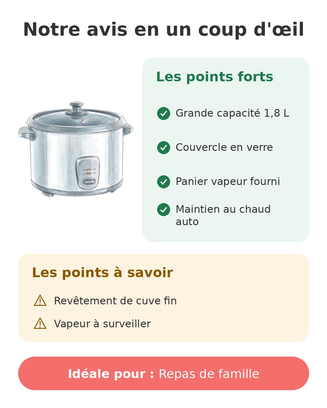 Notre avis en un coup d'œil sur Russell Hobbs 1,8 L
