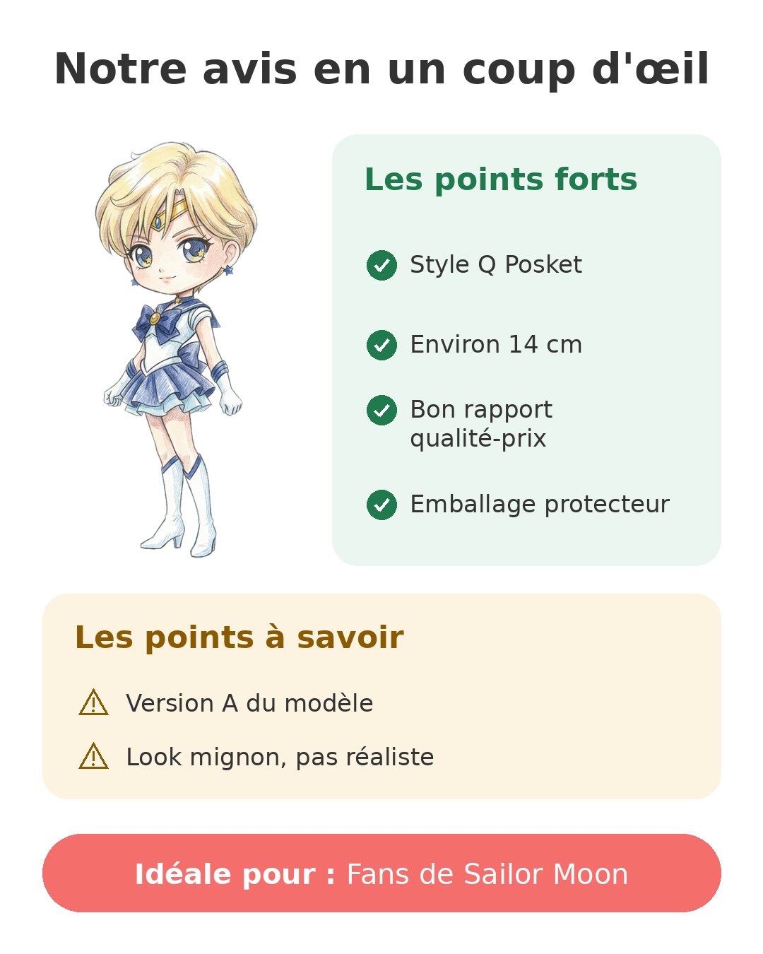 Notre avis en un coup d'œil sur Sailor Uranus Q Posket