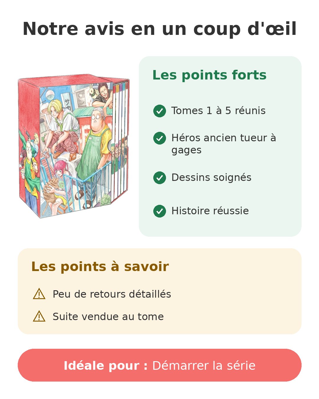 Notre avis en un coup d'œil sur Sakamoto Days box