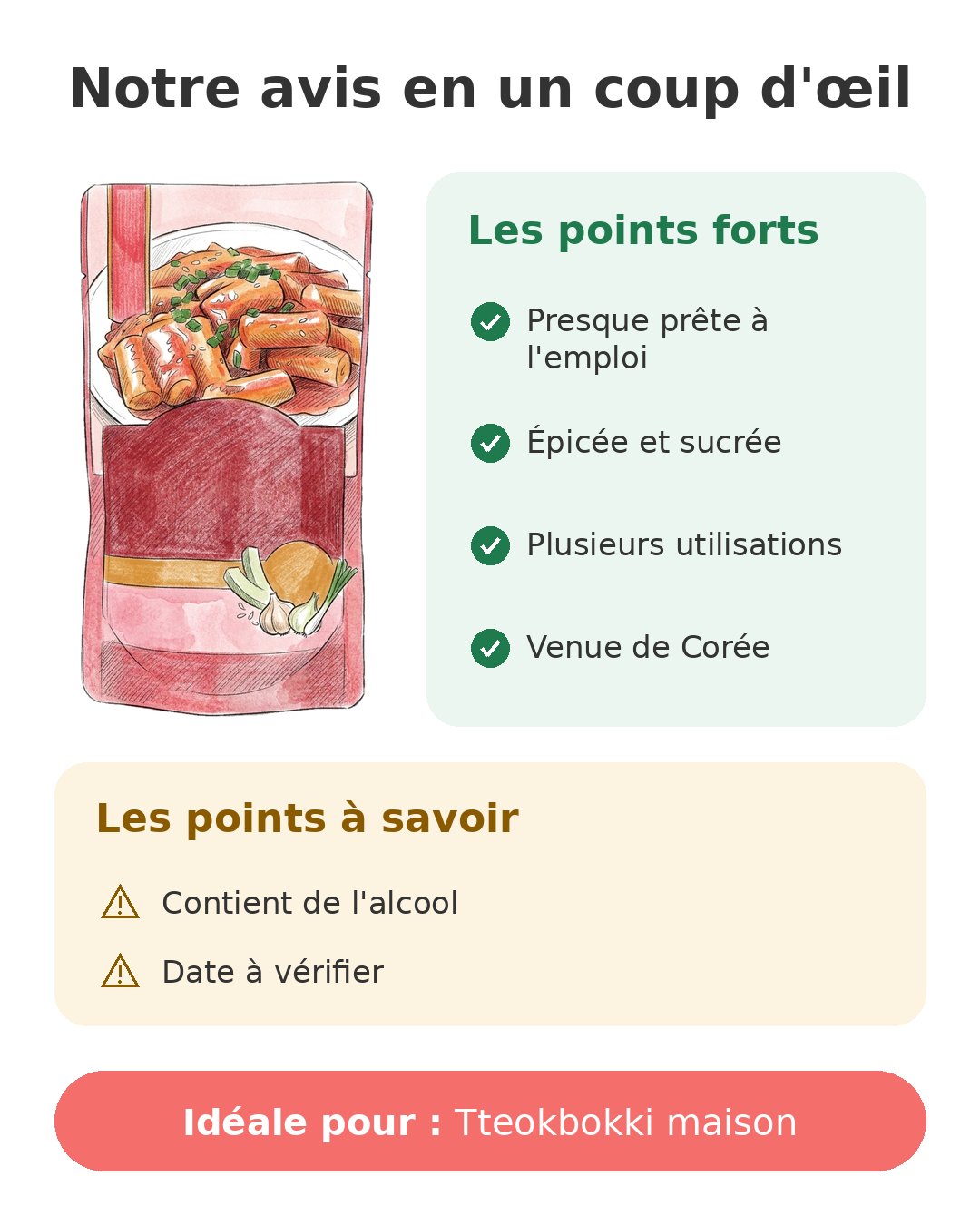 Notre avis en un coup d'œil sur Sauce tteokbokki