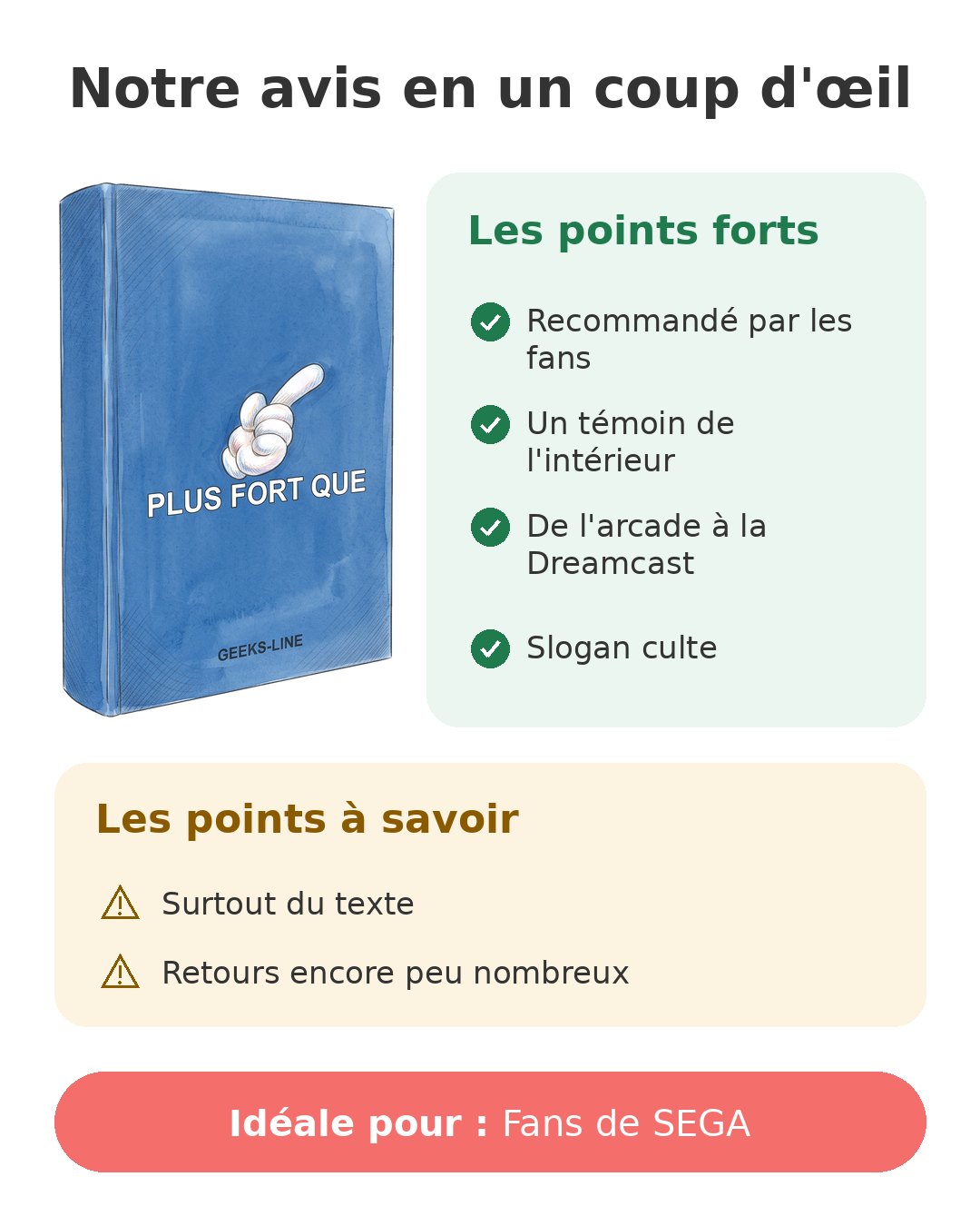 Notre avis en un coup d'œil sur SEGA plus fort que toi