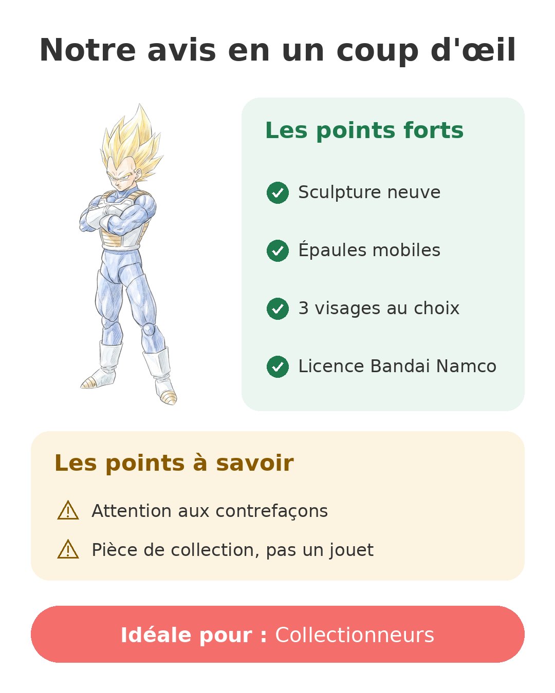 Notre avis en un coup d'œil sur Vegeta S.H.Figuarts