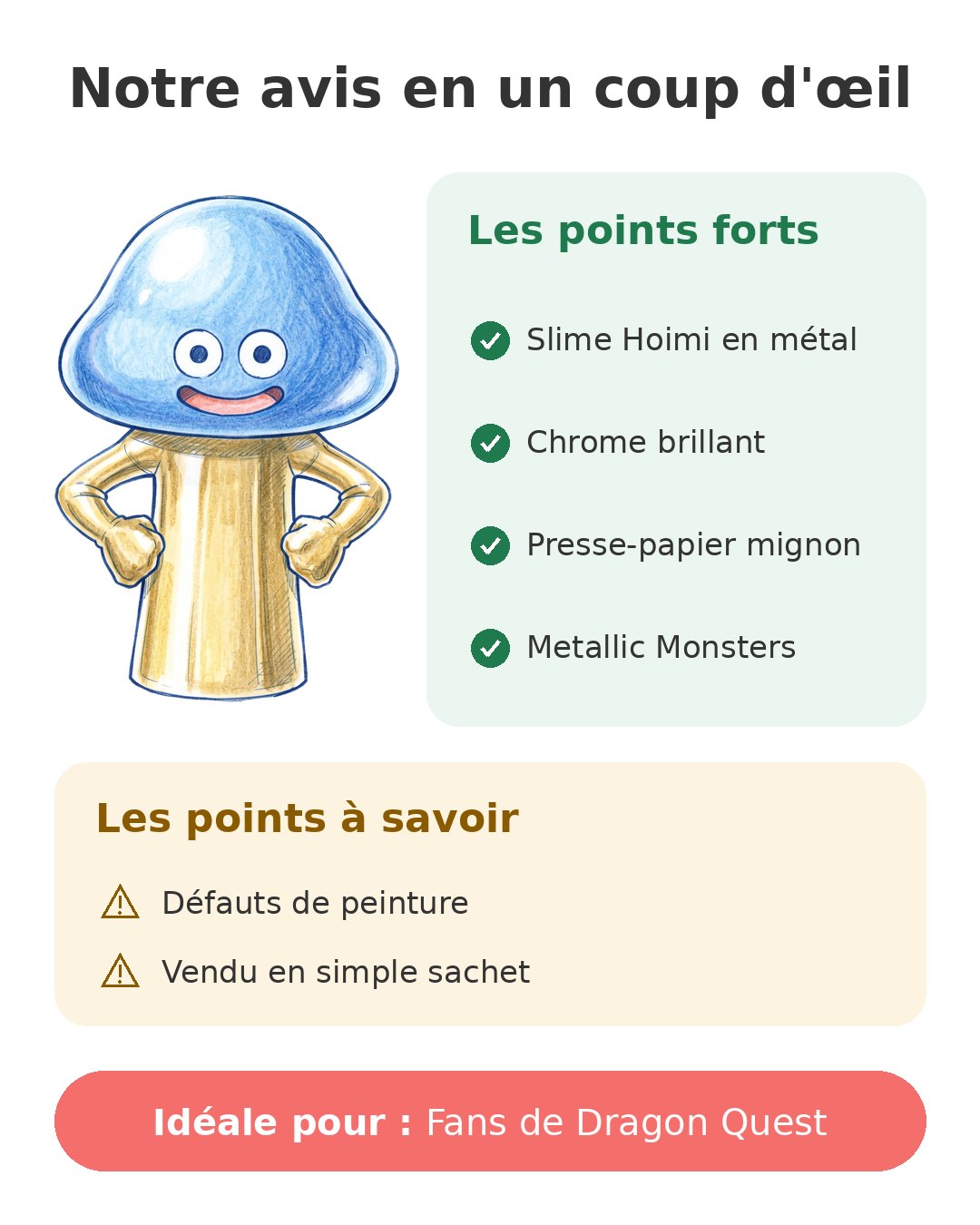 Notre avis en un coup d'œil sur Slime Hoimi métal