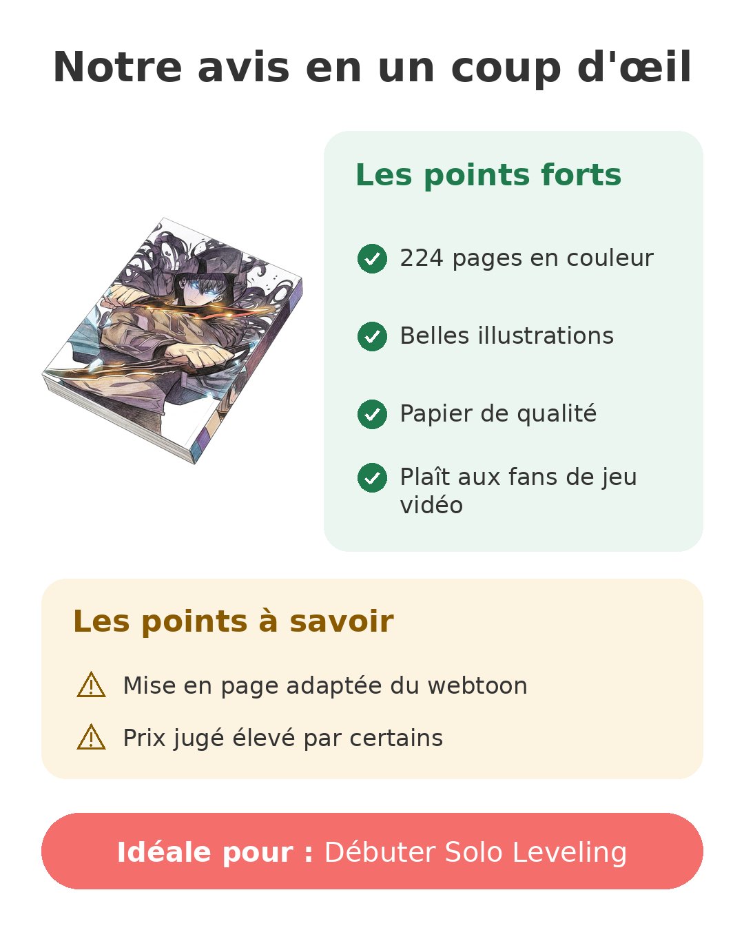 Notre avis en un coup d'œil sur Solo Leveling tome 1