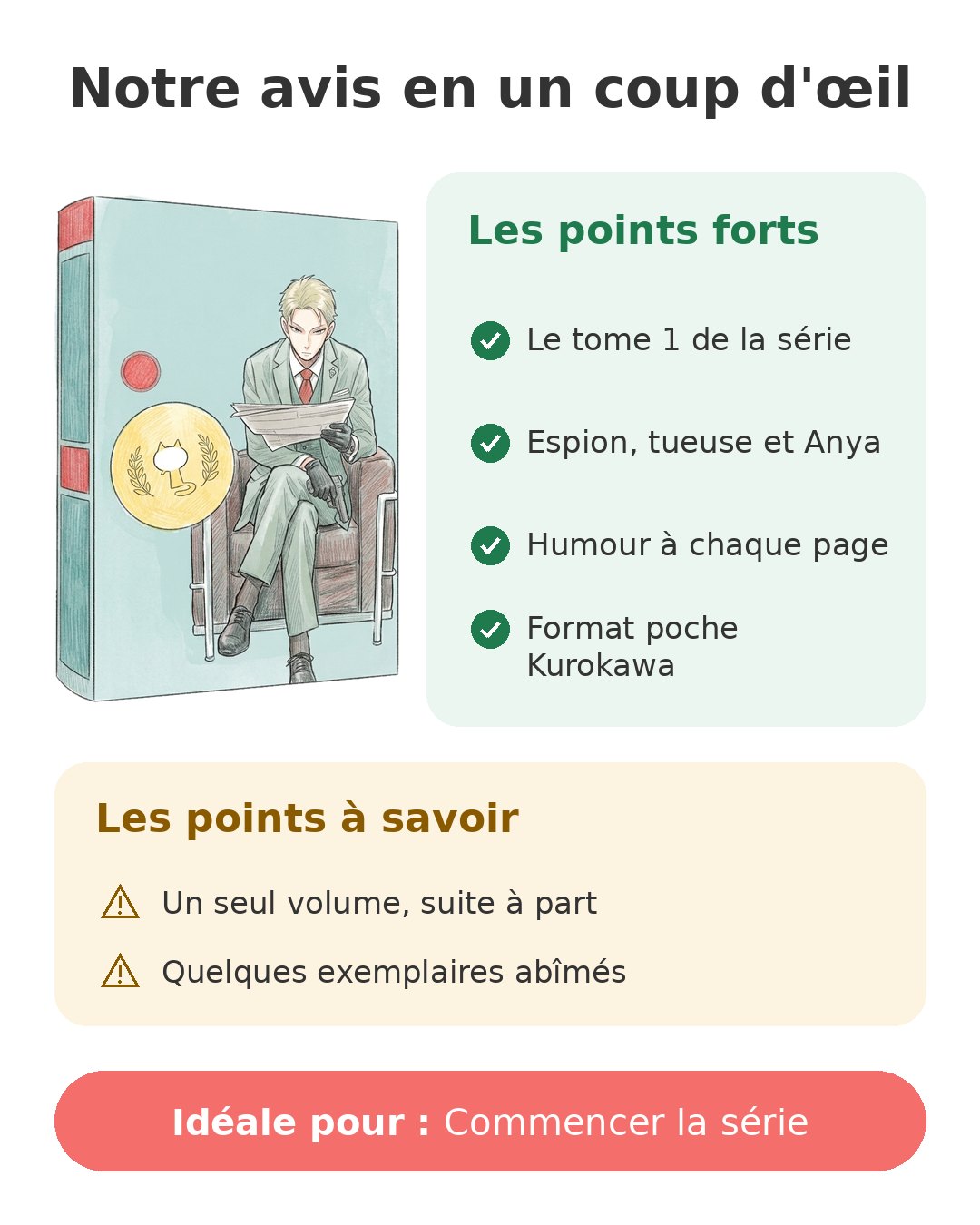 Spy x Family tome 1 le début de la famille Forger Notre avis en un coup d'œil sur Spy x Family tome 1