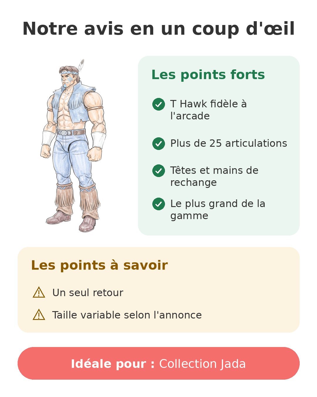 Notre avis en un coup d'œil sur T Hawk Jada