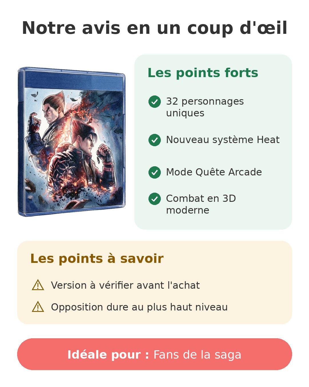 Notre avis en un coup d'œil sur Tekken 8 PS5