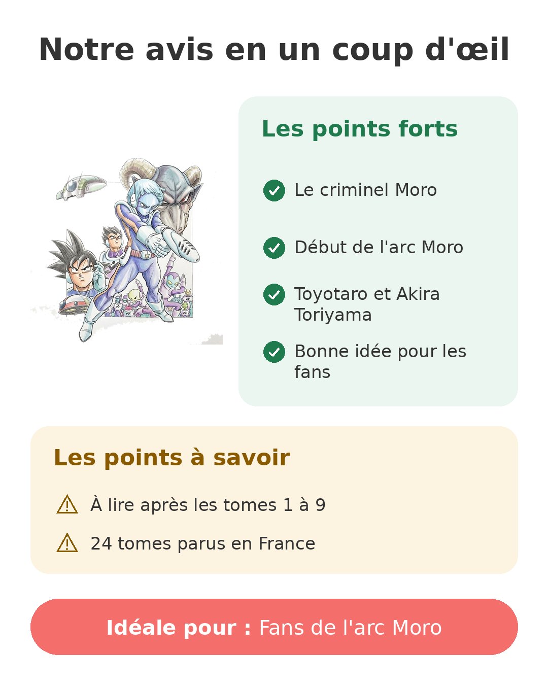 Notre avis en un coup d'œil sur Dragon Ball Super 10