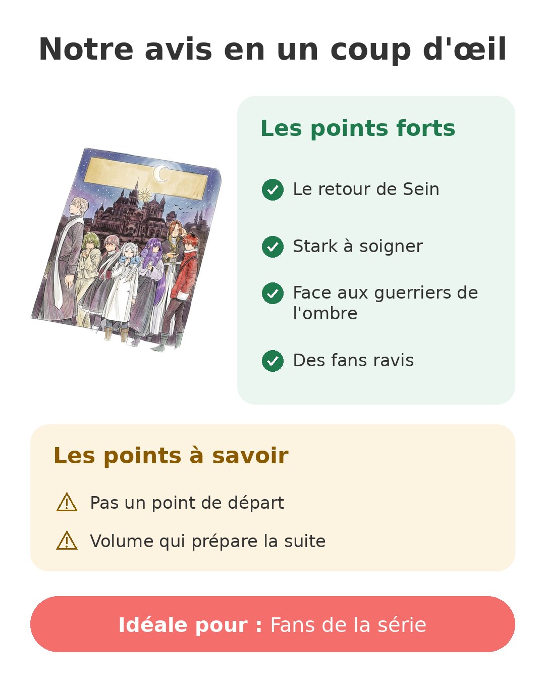 Notre avis en un coup d'œil sur Frieren tome 15