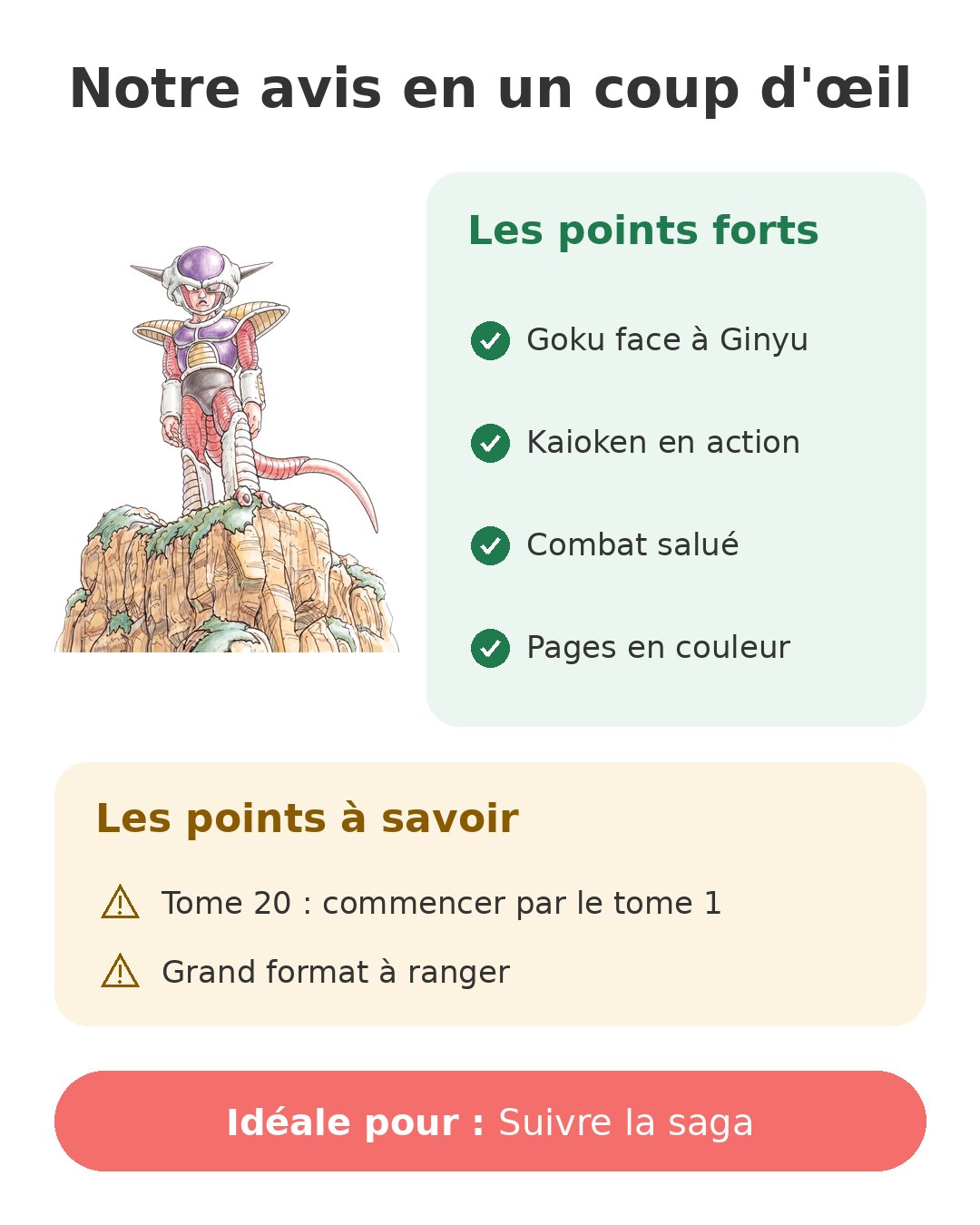 Notre avis en un coup d'œil sur DB Perfect Edition 20
