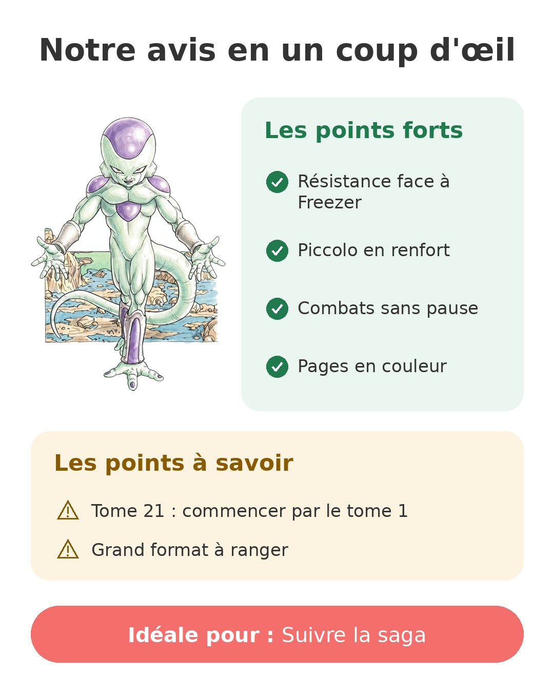 Notre avis en un coup d'œil sur DB Perfect Edition 21