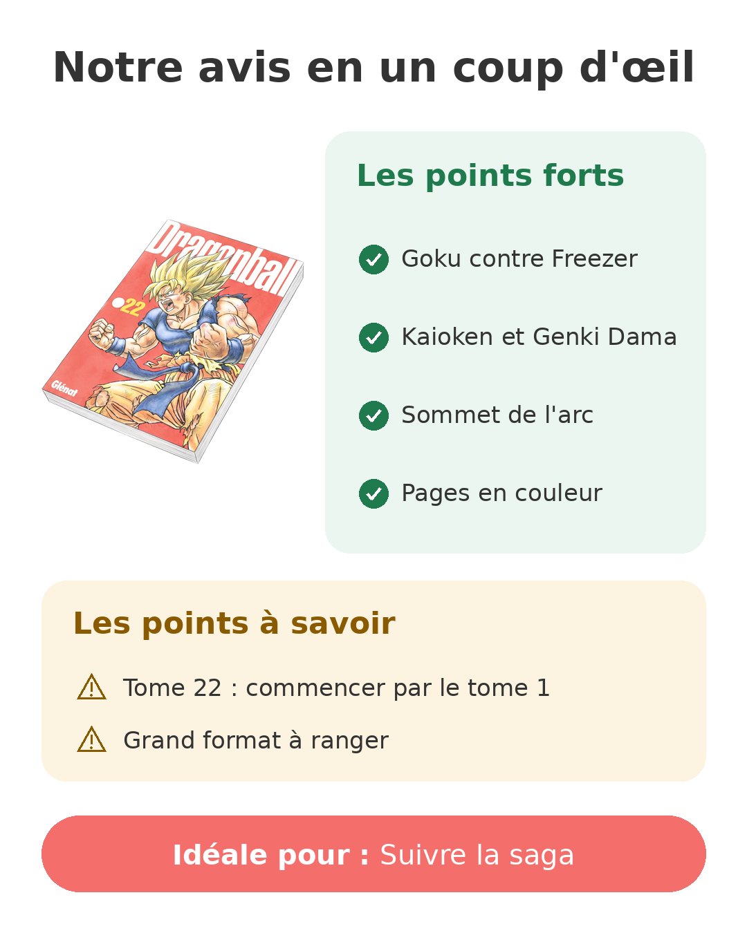 Notre avis en un coup d'œil sur DB Perfect Edition 22