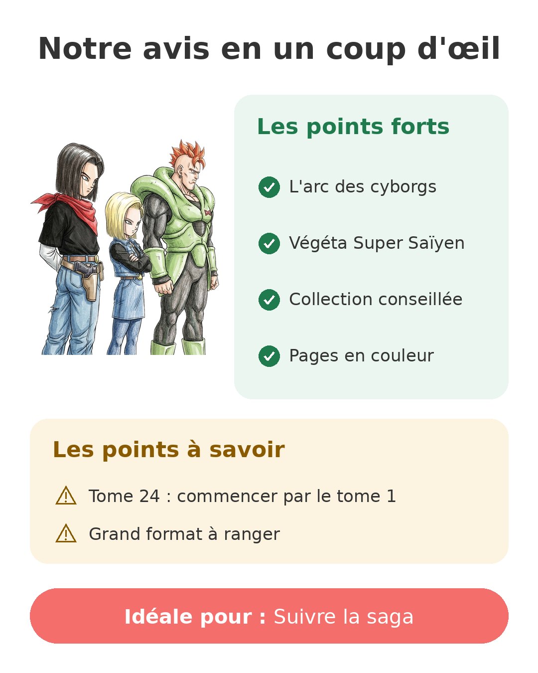 Notre avis en un coup d'œil sur DB Perfect Edition 24