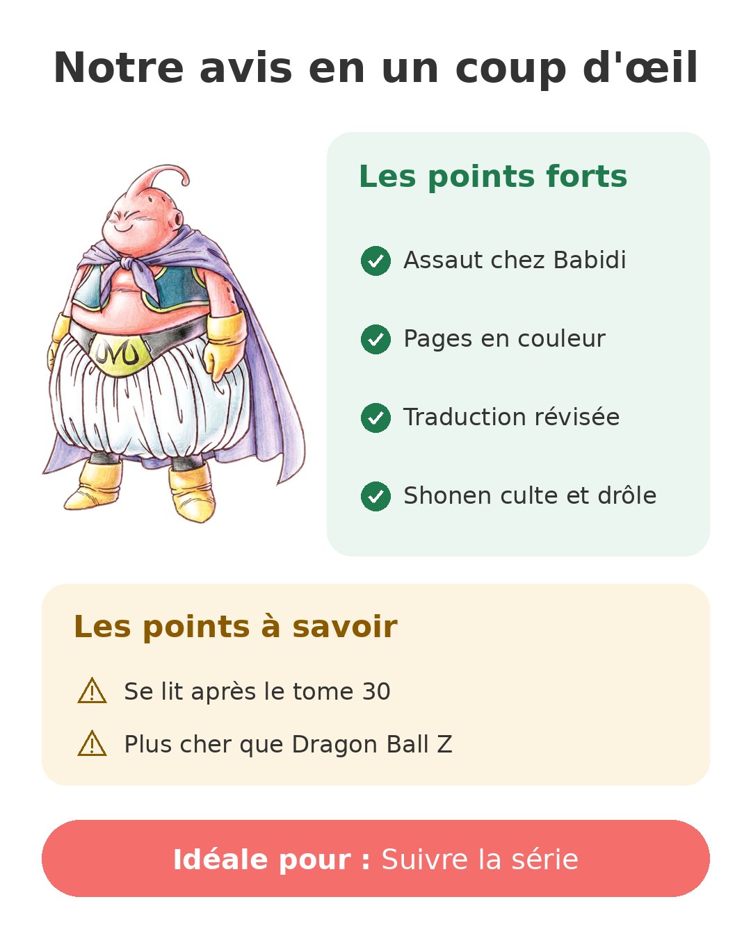Notre avis en un coup d'œil sur DB Perfect Edition 31