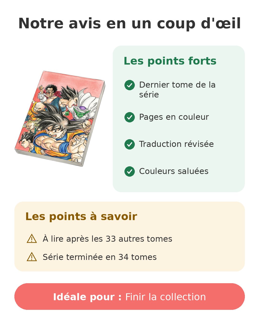 Notre avis en un coup d'œil sur DB Perfect Edition 34