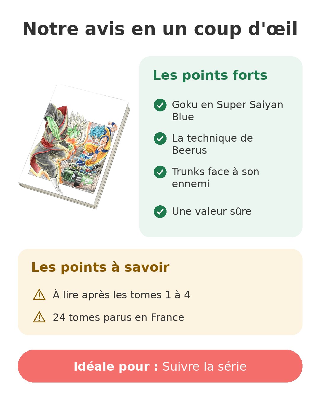 Tome 5 de Dragon Ball Super et le combat contre Zamasu Notre avis en un coup d'œil sur Dragon Ball Super T5