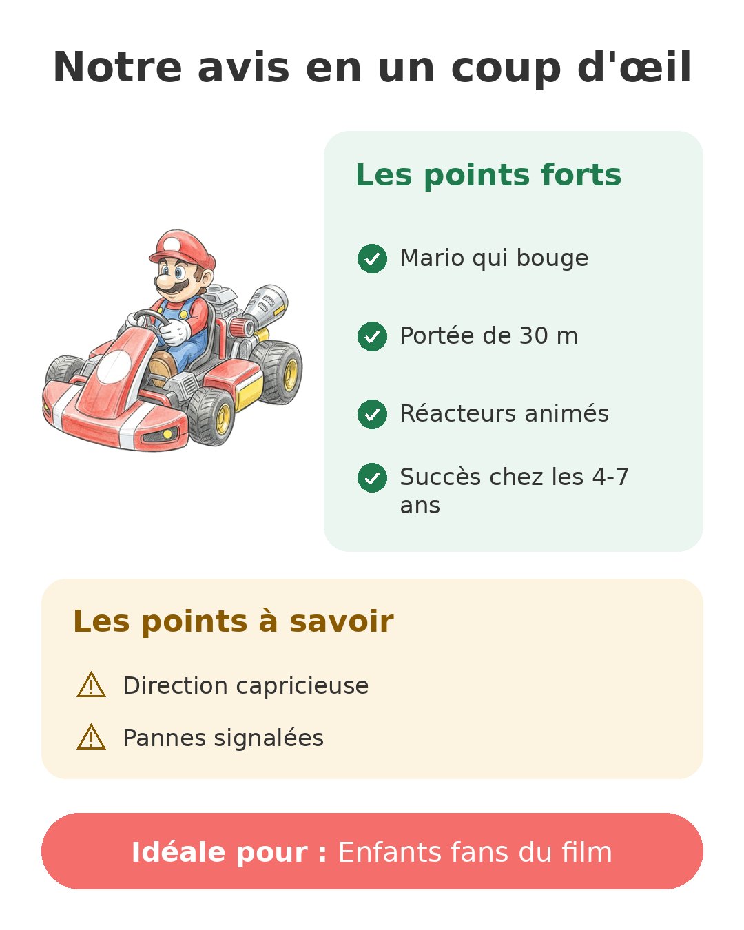 Notre avis en un coup d'œil sur RC Mario Kart