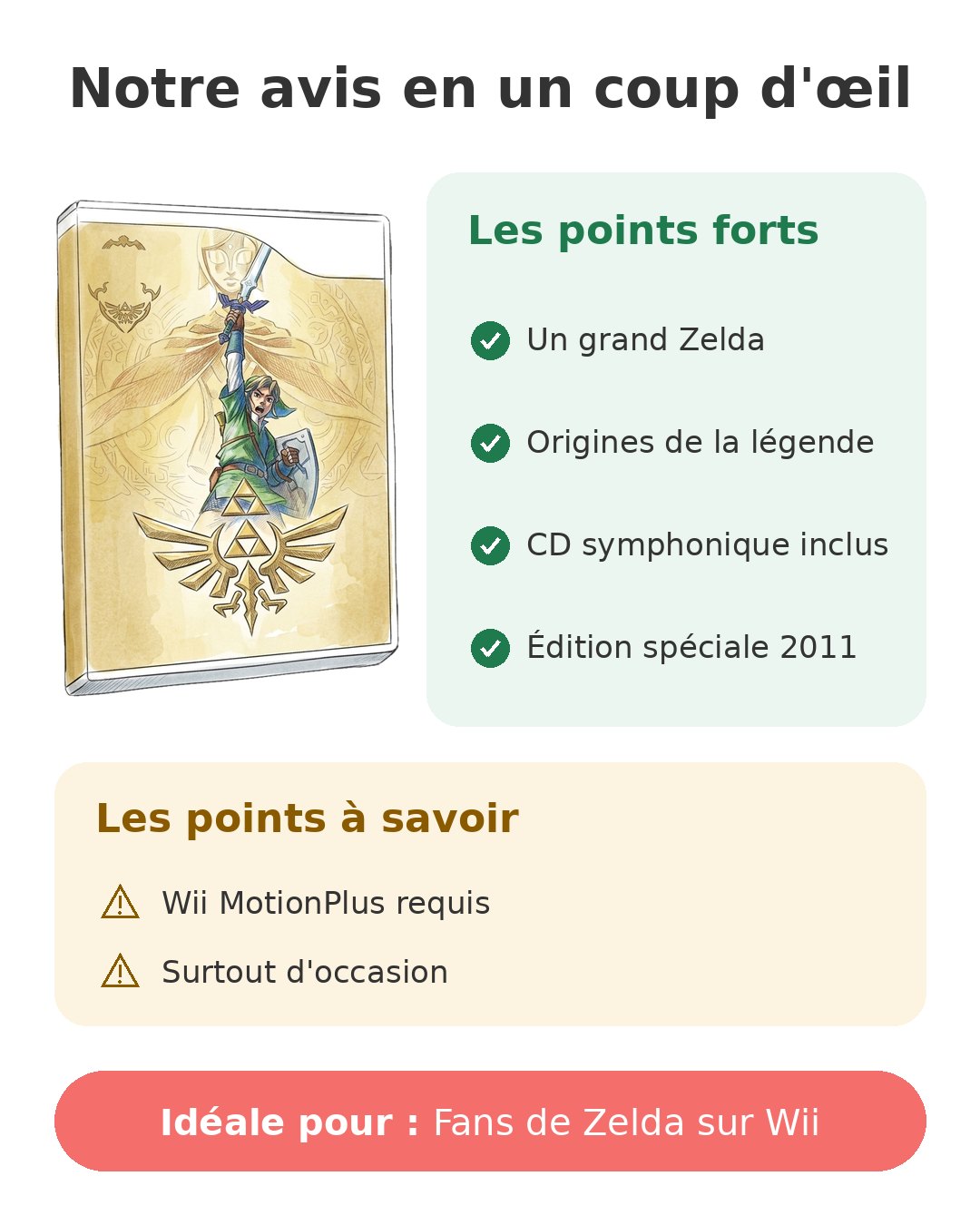 Zelda Skyward Sword l'origine de la légende sur Wii Notre avis en un coup d'œil sur Zelda Skyward Sword