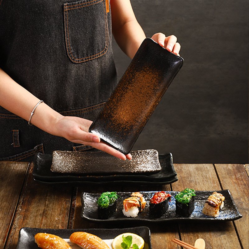 Assiette-a-sushi-rectangulaire-noire-22-cm-picture-4