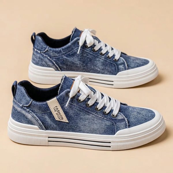 Baskets basses en toile denim