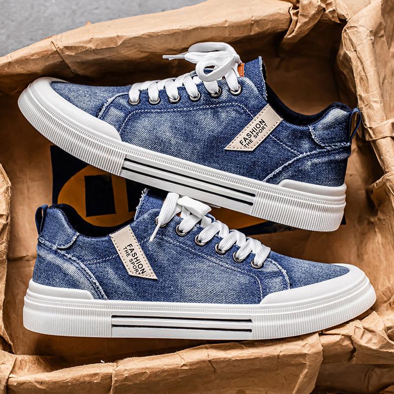 Baskets basses en toile denim
