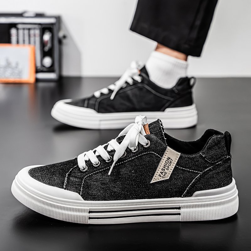 Baskets basses en toile denim