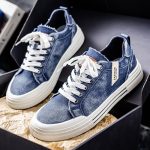 Baskets basses en toile denim
