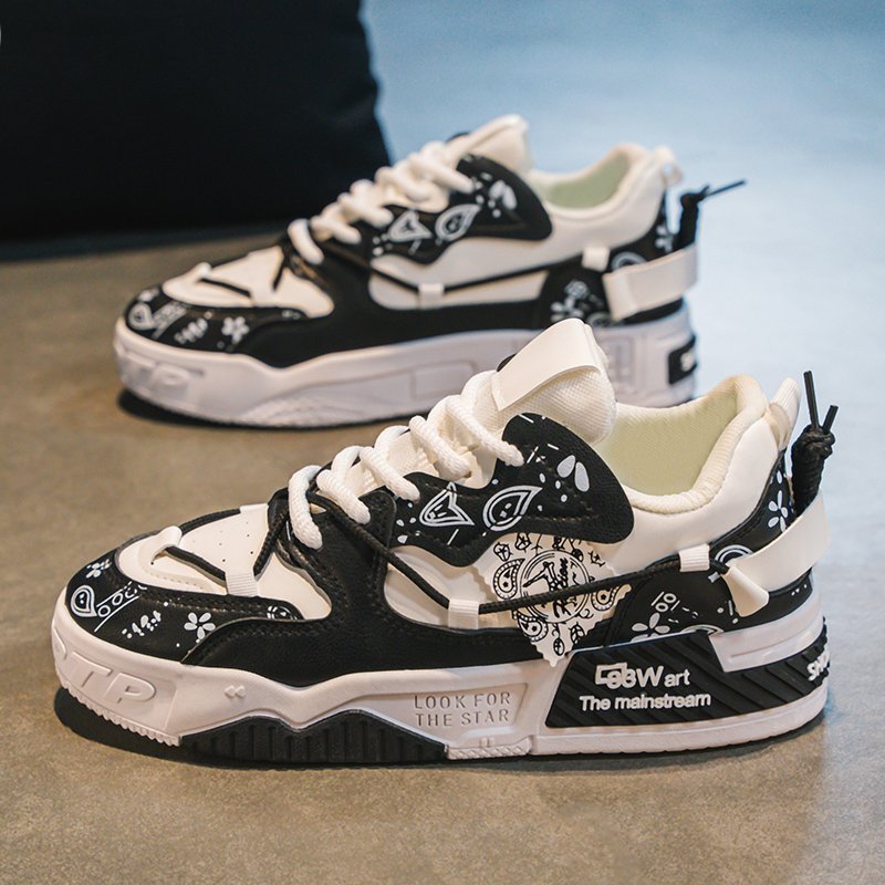 Baskets-homme-luxe-paisley-noir-et-blanc-picture-6