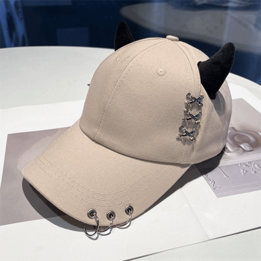 Casquette baseball kawaii à cornes