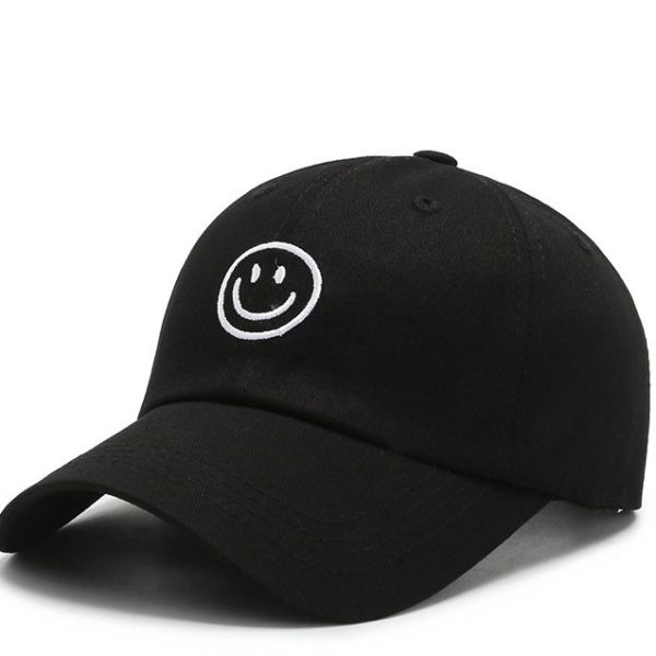 Casquette smiley brodée en coton