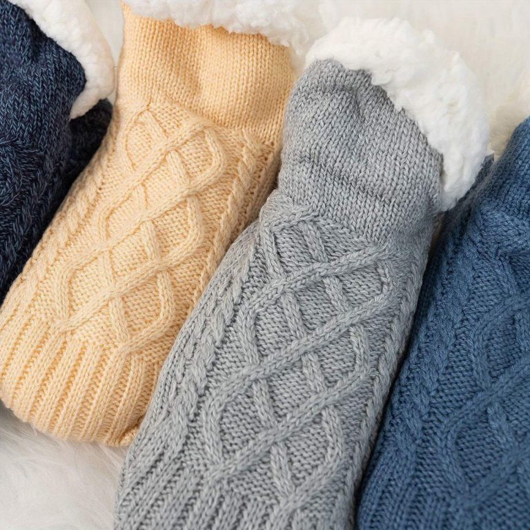 Chaussons-chaussettes-torsades-doubles-polaire-picture-3