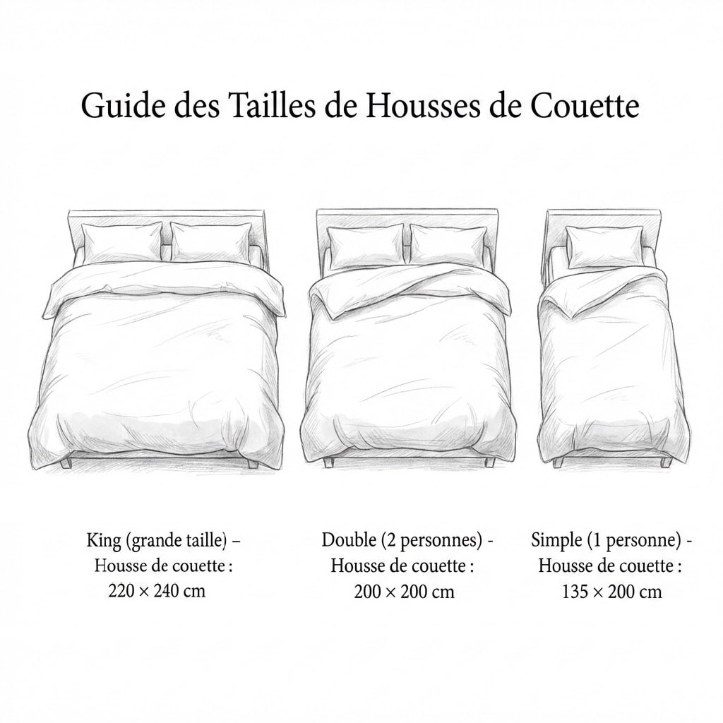 Guide des tailles des housses de couette